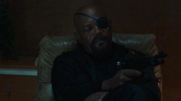 Black Long Jacket Overcoat worn by Nick Fury (Samuel L. Jackson) in Spider-Man: Far from Home