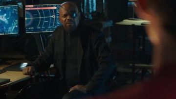 Black half zip t-shirt worn by Nick Fury (Samuel L. Jackson) in Spider-Man: Far from Home