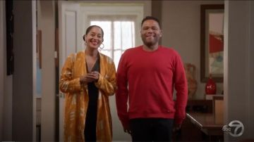 Dries Van Noten Printed Satin Coat worn by Rainbow Johnson (Tracee Ellis Ross) in black-ish (Season04 Episode21)