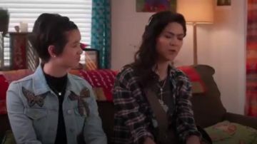 Maje Vivou Embellished Denim Jacket worn by Andi Mack (Peyton Elizabeth Lee) in Andi Mack (S03E14)