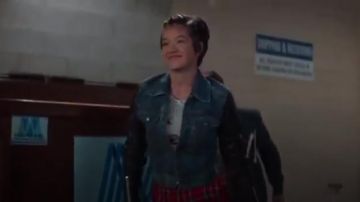 Rag & Bone Nico Leather & Denim Crop Jacket worn by Andi Mack (Peyton Elizabeth Lee) in Andi Mack (S03E15)