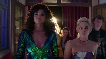 Green sequin dress worn by Jane Kano (Ella Balinska) in Charlie's Angels