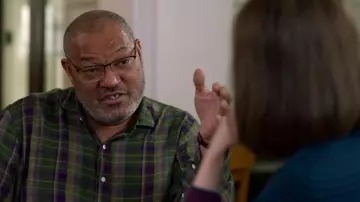 Plaid à Manches Longues Shirt porté par Laurence Fishburne dans Où avez-Vous Aller, Bernadette