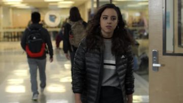 The jacket, down jacket Adidas black Moe Truax (Kiana Madeira) in Trinkets (S01E10)