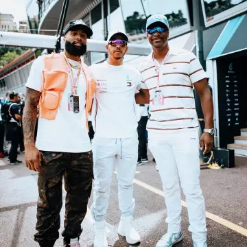 Filling Pieces Sottomarina Track Bottom Brunnera Blue pants worn by Lewis Hamilton at the 1 Grand Prix in Monte Carlo May 26, 2019