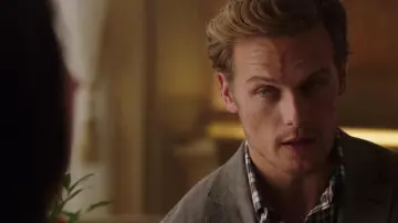 Plaid shirt worn by Sebastian (Sam Heughan) in The Spy Who Dumped Me