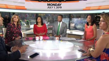 Lela Rose  Floral-Print Bell-Sleeve Dress worn by Jenna Bush Hager on Today July 01,2019