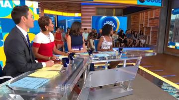 Nanette Lepore Blanc Robe Léopard porté par Janai Norman sur Good Morning America le 1er juillet 2019