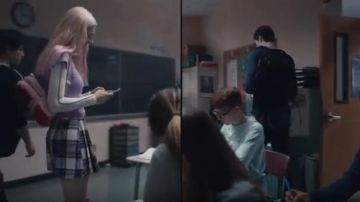 Topshop Tartan Button Kilt Falda usada por Jules (Hunter Schafer) en Euphoria (S01E03)