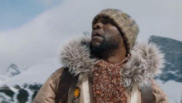 Parka beige hooded fur of Kevin Hart in Jumanji : Welcome to the Jungle 2
