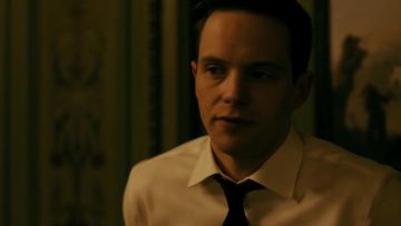 The black tie worn by Alex The Domas (Mark O'brien) in Ready or Not