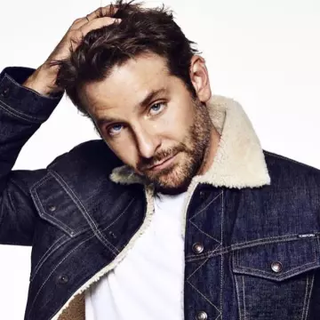 Sherpa Veste en jean porté par Bradley Cooper comme on le voit sur Instagram
