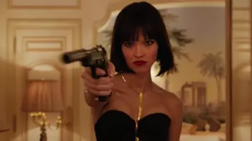 Black Wig with Bangs worn by Anna (Sasha Luss) in Anna