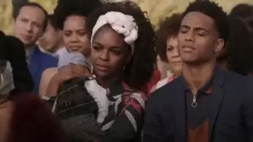 Diane Von Furstenberg plunge wrap front dress worn by Angela Archer (Samantha Marie Ware) in WHAT / IF (S01E10)