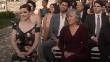 Karen Millen Off The Shoulder Floral Bodycon Dress worn by Lisa Donovan (Jane Levy) in WHAT / IF (S01E10)