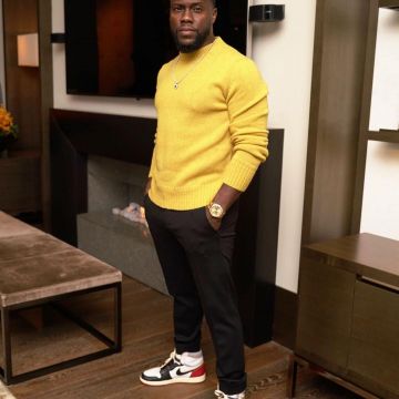 Sneakers Jordan 1 Retro High Union Los Angeles Black Toe of Kevin Hart on the account instagram of @kevinhart4real