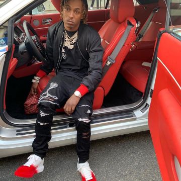 Alexander McQueen zapatillas de gradiente de gran tamaño usadas por Rich the Kid en su cuenta de Instagram @richthekid