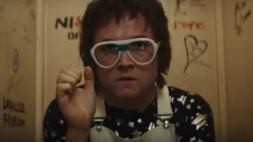 White Glasses worn by Elton John (Taron Egerton) in Rocketman