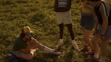 The sneakers of Lucas Sinclair (Caleb McLaughlin) in Stranger Things Season 3 Episode 1