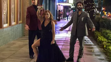 Grey Grid Suit worn by Frank (Jason Mantzoukas) as seen in The House