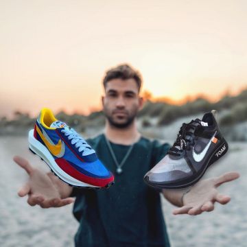 The pair of Nike Zoom x Off White Anil Brancaleoni on his account Instagram @anilbrancaleoni