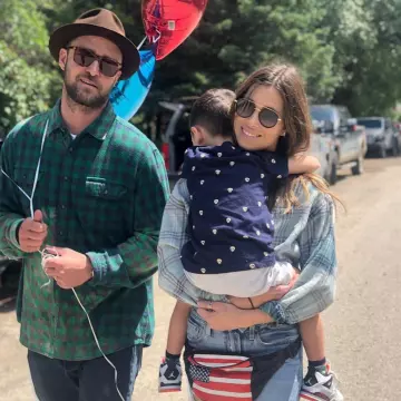 Checkered green shirt worn by Justin Timberlake for the 4th July 2019 on Instagram