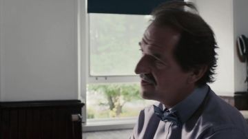 Navy blue bow tie worn by Zweig (Stéphane De Groodt) in Poor Georges