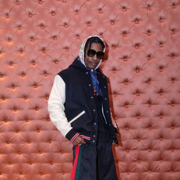Pantalones cortos de Gucci usados por A$AP Rocky como se ve en su cuenta de Instagram @Asaprocky