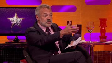 Wine Red Tie worn by Graham Norton on The Graham Norton Show 06/07/2019