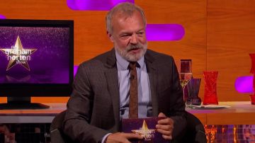 Brown Print Tie worn by Graham Norton in The Graham Norton Show 06/07/2019