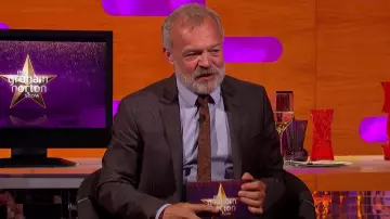 Brown Print Tie worn by Graham Norton in The Graham Norton Show 06/07/2019