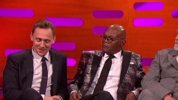 Black tie worn by Samuel L. Jackson in The Graham Norton Show 04/08/2017