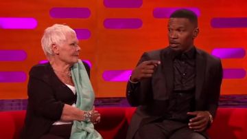 Black Designers Suit worn by Jamie Foxx in The Graham Norton Show 09/01/2018