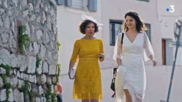 The yellow lace Dress of Mirta Torres (Sylvie Flepp) in a More beautiful life