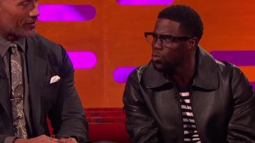 Noir et blanc rayé crew neck t-shirt porté par Kevin Hart dans Le Graham Norton Show 08/05/2019