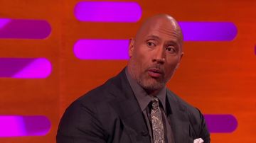 Dark Grey formal Long Sleeve Shirt worn by Dwayne Johnson in The Graham Norton Show 08/05/2019