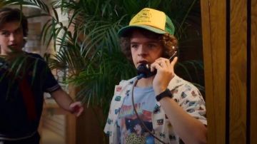 Original Penguin Short Sleeve Cassette Print Shirt worn by Dustin Henderson (Gaten Matarazzo) in Stranger Things Season 3 Episode 3