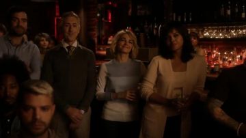 Rag & Bone Marissa Crew Neck Colorblocked Sweater worn by Det. Lizzie Needham (Bojana Novakovic) in Instinct (Season 02 Episode 02)