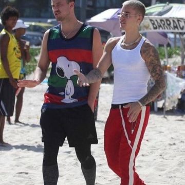 La crainte de Dieu en Rouge et en Blanc Tricot Pantalon porté par Justin Bieber Newport Beach 19 Mars 2019