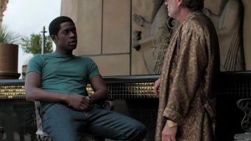 Green Crew Neck Short Sleeve T-Shirt worn by Franklin Saint (Damson Idris) in Snowfall (Season 03)