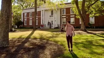 The red trousers bordeaux worn by Jameson (Ellar Coltrane) in Summer Night