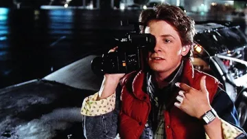 The watch calculator Casio Marty McFly (Michael J. Fox) in Back to the future