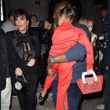 Fendi Ff Red Trousers worn by North West  Craig's West Hollywood January 11, 2019