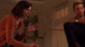 The sweater orange worn by Kate (Louise Ford) in Crashing (S01E01)