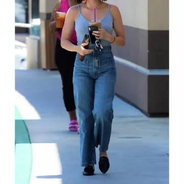 Prada Loafer Mules worn by Lucy Hale Los Angeles July 11, 2019