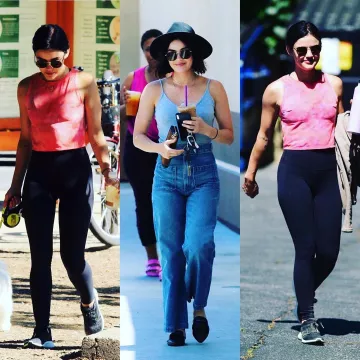 Zapatos Adidas Edge Lux 3 usados por Lucy Hale Los Angeles julio 11, 2019