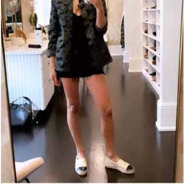 Chanel White Espadrilles worn by Kristin Cavallari Instagram Story July 11, 2019