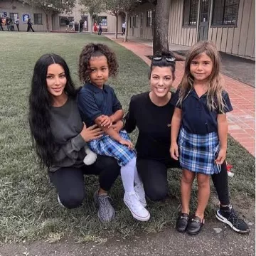 Gucci Children's Princetown Leather Slipper worn by Penelope Disick Calabasas October 28, 2018