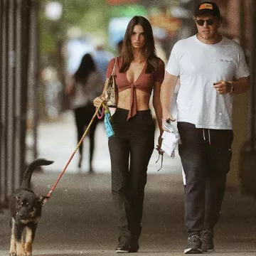 Found My Animal Adjustable Ombre Rope Dog Leash worn by Emily Ratajkowski New York City July 8, 2019