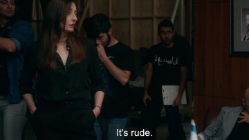 The black pants worn by Maisa (Laëtitia Eïdo) in Tel Aviv on Fire